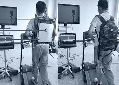 The process of the motion capture system measuring the motion trajectory of the center of mass of the human body.