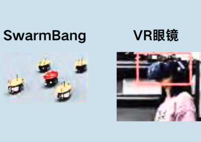 通过VR和眼动指令控制SwarmBang机器人集群