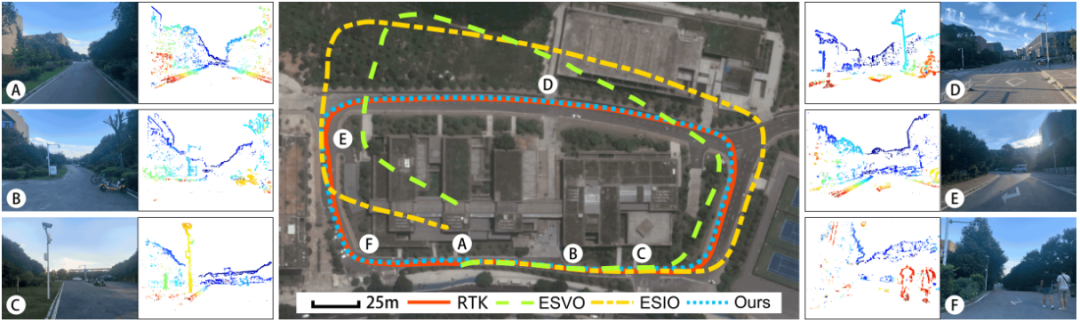 湖南大学校园内的定位实验结果展示 湖南大学校园内的定位实验结果展示